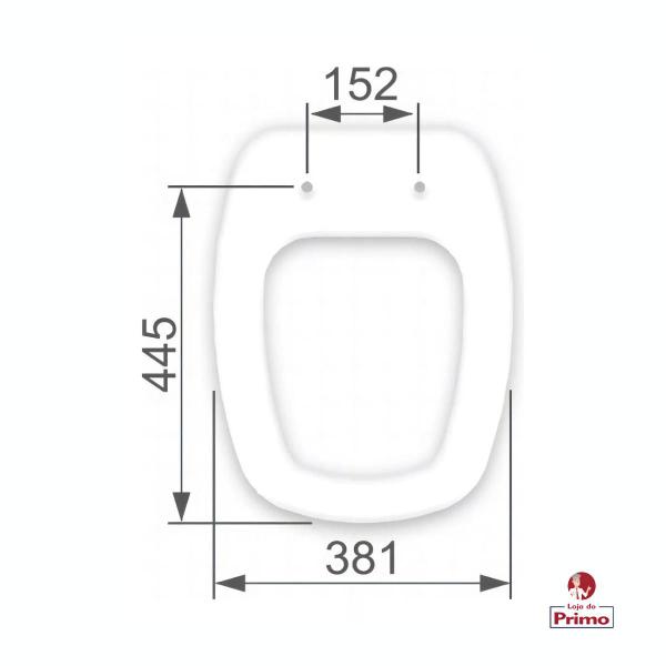 Imagem de Assento Para Vaso Sanitário Deca Monte Carlo Com Amortecedor Cor Gelo Astra