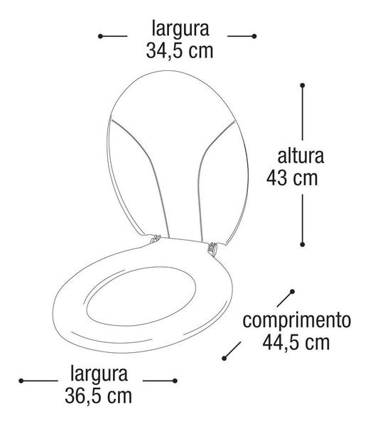 Imagem de Assento Para Vaso Sanitário Universal Resistente De Plástico Branco