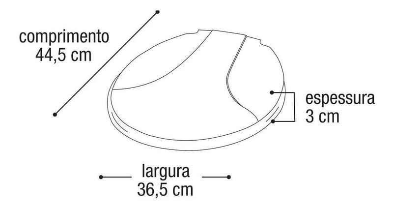 Imagem de Assento Para Vaso Sanitário Universal Resistente De Plástico Branco