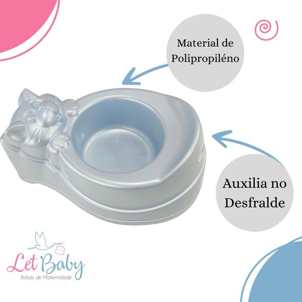 Imagem de Assento penico troninho para bebêinfantil plastibaby - azul e rosa