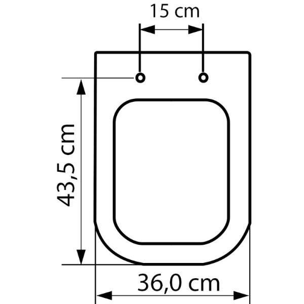 Imagem de Assento Piano Termofixo Soft Close Branco Pitf17sc