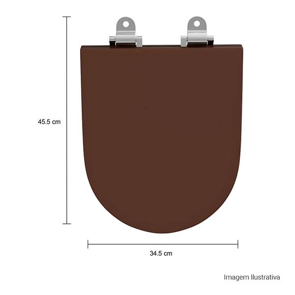 Imagem de Assento poliéster slow close deca carrara marrom fosco ap237