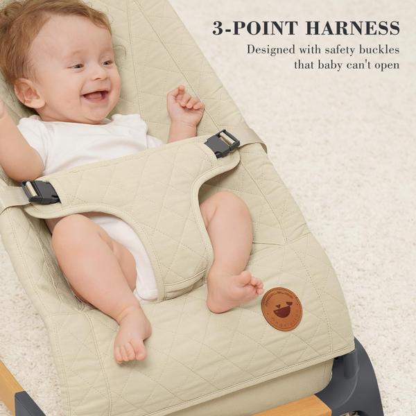 Imagem de Assento portátil Baby Bouncer ANGELBLISS com vibrações naturais