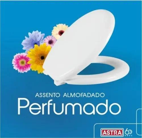 Imagem de Assento Privada Almofadado Perfumado Tampa Oval Astra Branco