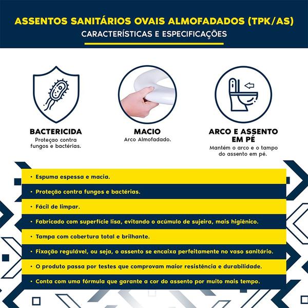 Imagem de Assento Privada Oval Almofadado Universal