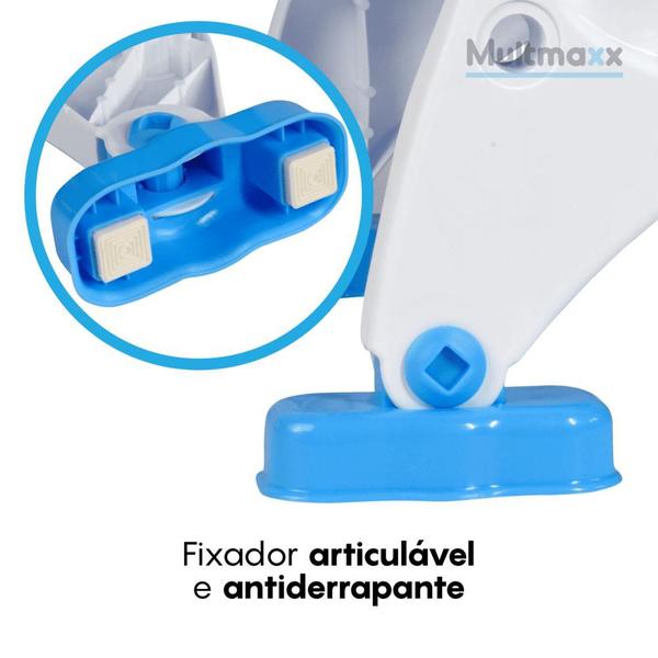 Imagem de Assento Redutor Infantil com Escada para Vaso Sanitário Azul - Multmaxx