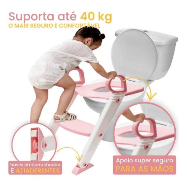 Imagem de Assento Redutor Infantil Com Escada Para Vaso Sanitário