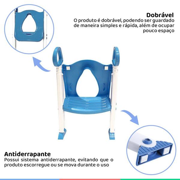 Imagem de Assento Redutor Infantil com Escada para Vaso Sanitário