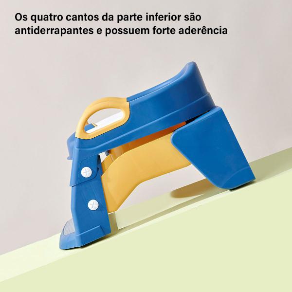 Imagem de Assento Redutor Infantil com Escada para Vaso Sanitário Desfralde Anatômico Higiênico