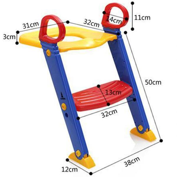 Imagem de Assento Redutor Infantil Com Escadinha Vaso Sanitário Lorben