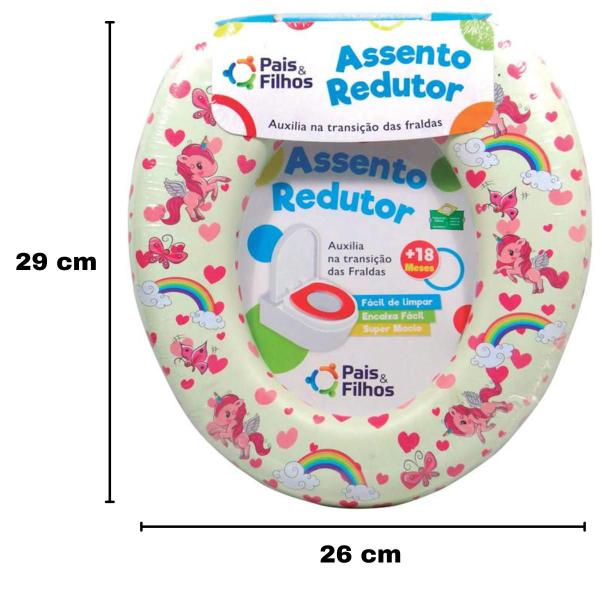 Imagem de Assento Redutor Infantil para Vaso Sanitário Troninho - MENINA  - ESTAMPAS VARIADAS