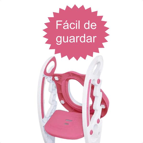 Imagem de Assento Redutor New Style Infantil Dobrável Fácil De Guardar Degrau Integrado Até 50kg 3 Anos KaBaby Rosa - 22008R