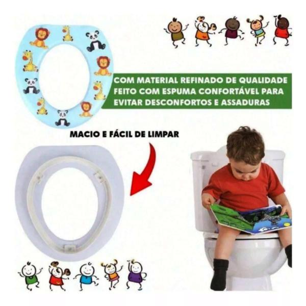 Imagem de Assento Redutor Sanitário Infantil Bebe Almofadado Desfralde