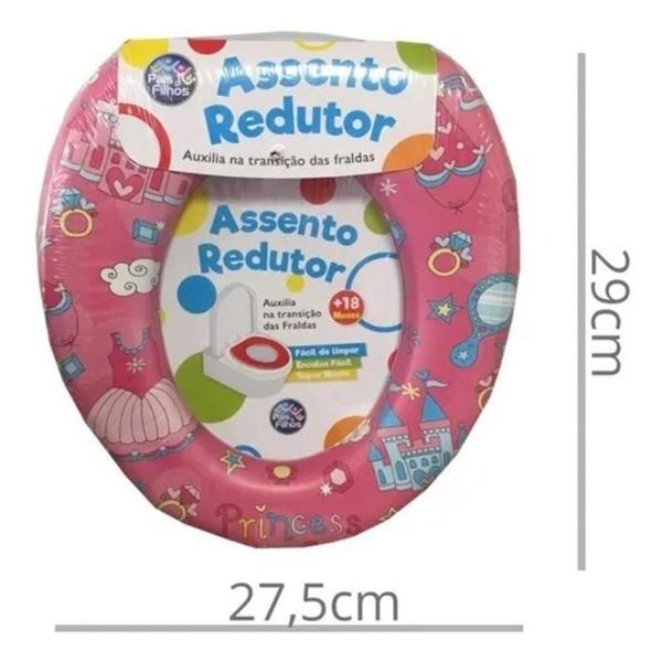 Imagem de Assento redutor sanitário infantil espuma acolchoada para meninos e meninas