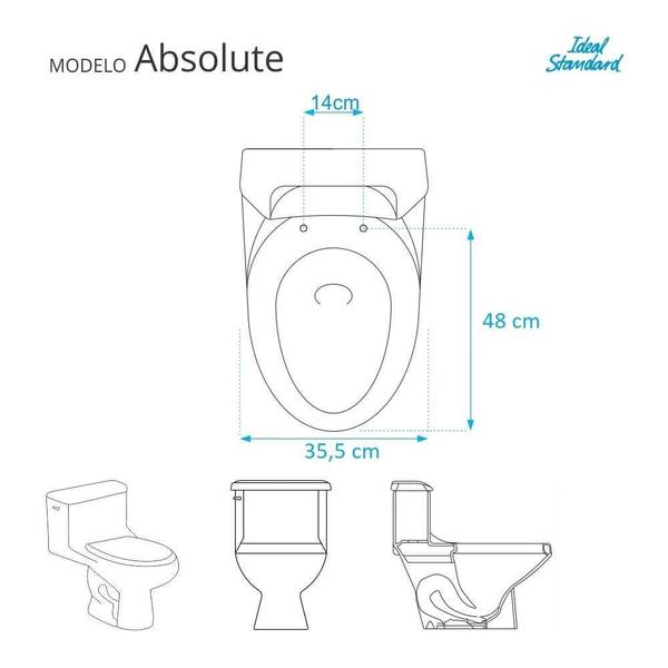 Imagem de Assento Sanitario Absolute Bone (Bege Claro) para vaso Ideal Standard