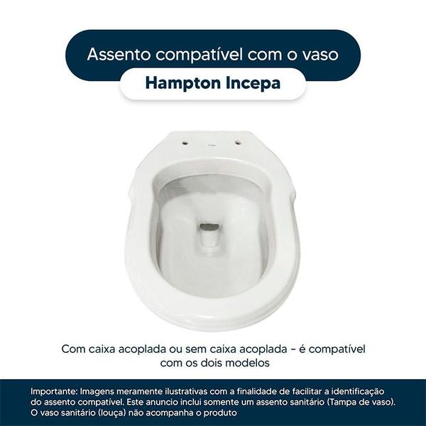 Imagem de Assento Sanitário Acrilico Hampton Branco para vaso Incepa