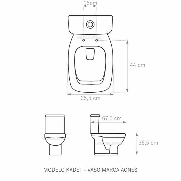 Imagem de Assento Sanitário Agnesl Kadet - Polipropileno - Brilhante