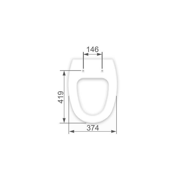 Imagem de Assento Sanitário Almofadado Aloha Branco - Celite