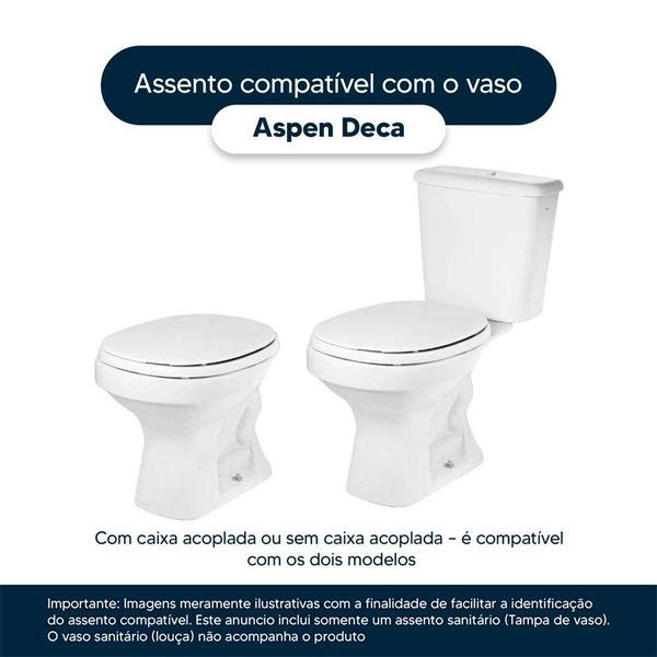 Imagem de Assento Sanitario Almofadado Aspen Creme para bacia Deca