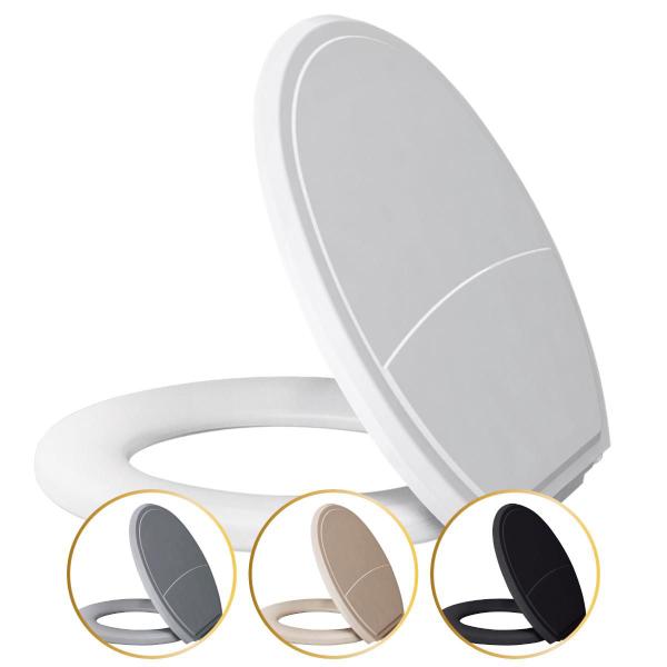 Assento Sanitário Almofadado Basico Oval Plus Slim Universal - Metasul Imagem de Assento Sanitário Almofadado Basico Oval Plus Slim Universal