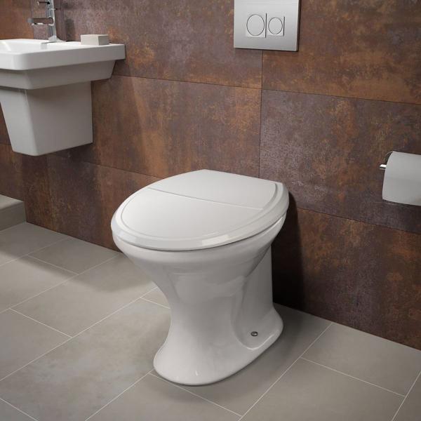 Assento Sanitário Almofadado Basico Oval Plus Slim Universal - Metasul Imagem de Assento Sanitário Almofadado Basico Oval Plus Slim Universal