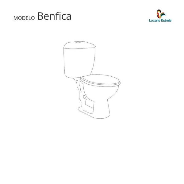 Imagem de Assento Sanitario Almofadado Benfica Branco para bacia Luzarte