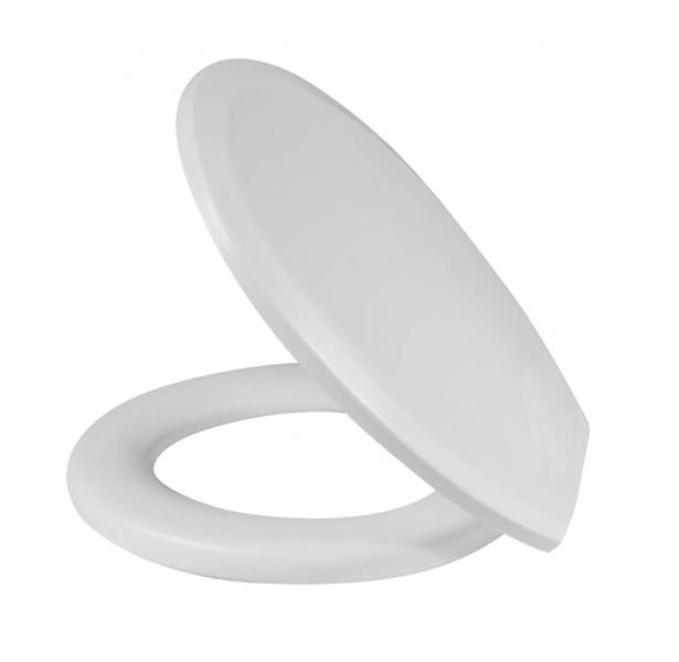 Imagem de Assento sanitário almofadado branco plus oval universal