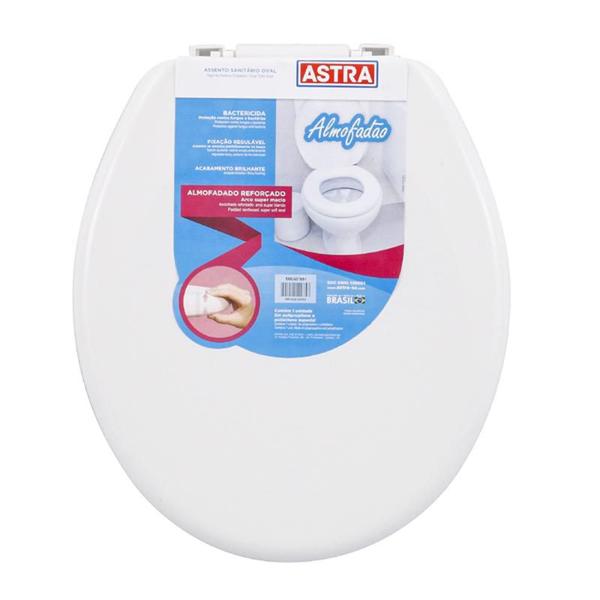 Imagem de Assento sanitário almofadado branco tpk/ras br1 astra