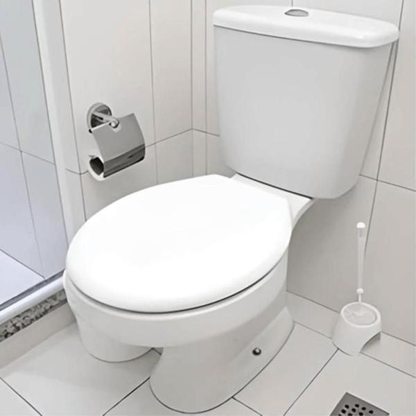 Assento sanitario almofadado classic plast branco atlas Imagem de Assento sanitario almofadado classic plast branco atlas
