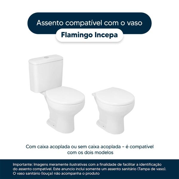 Imagem de Assento Sanitario Almofadado Flamingo Bege Claro (Biscuit) para Vaso Incepa