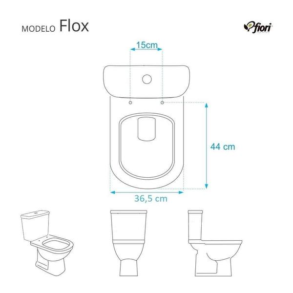 Imagem de Assento Sanitário Almofadado Flox Bege Claro para vaso Fiori