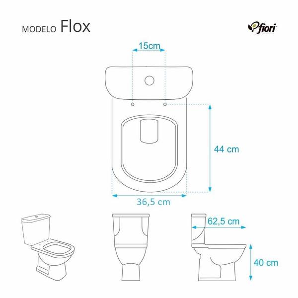 Imagem de Assento Sanitário Almofadado Flox Branco para vaso Fiori