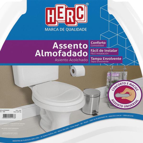 Imagem de Assento Sanitário Almofadado Herc Prime Branco 2385