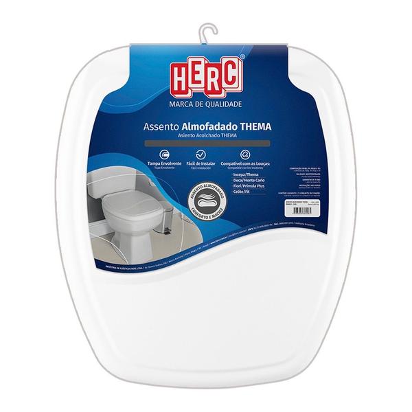 Imagem de Assento Sanitario Almofadado Herc Retangular Branco2395