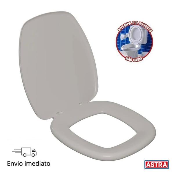 Imagem de Assento sanitario almofadado incepa thema cinza astra