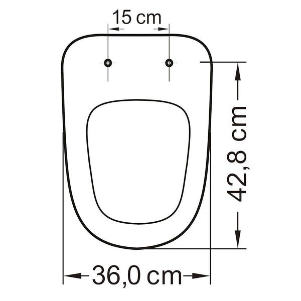 Assento sanitário almofadado multi cinza conv. polietileno - Metasul Imagem de Assento sanitário almofadado multi cinza conv. polietileno