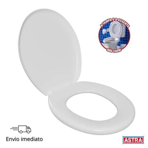 Imagem de Assento sanitario almofadado oval convencional astra