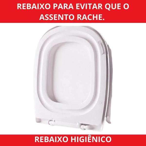 Imagem de Assento Sanitário Almofadado Retangular Vogue Plus Para Vaso Deca 1.6gpf 6.0lpf