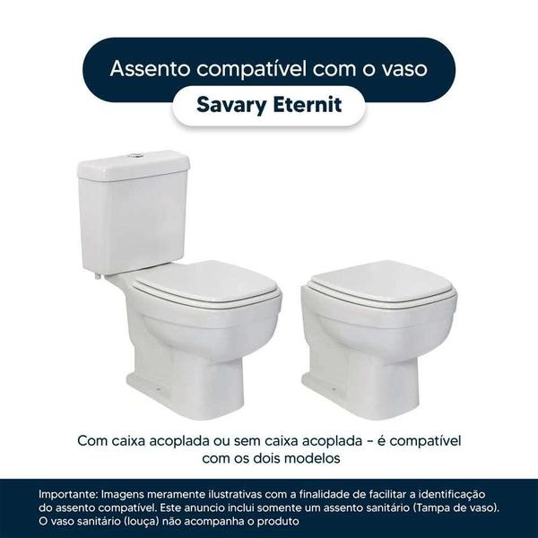 Imagem de Assento Sanitário Almofadado Savary Branco para vaso Eternit