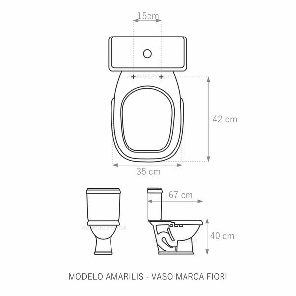 Imagem de Assento Sanitário Amarilis Cinza Claro Tampa para Vaso Fiori Almofadado