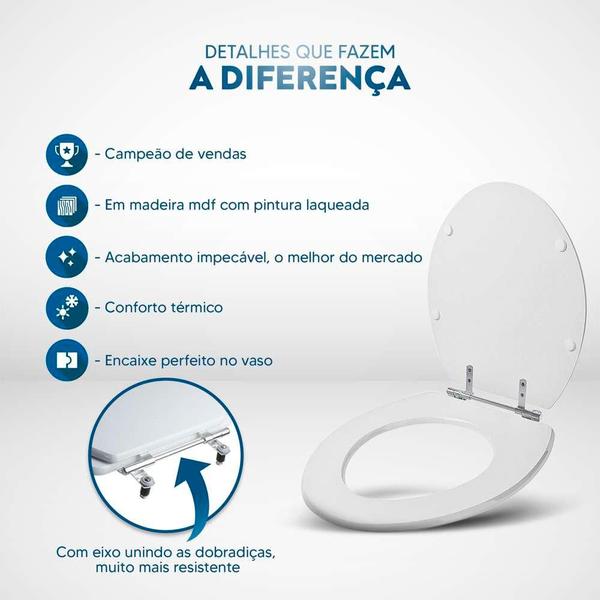 Imagem de Assento Sanitario Angra Bone para vaso Ideal Standard