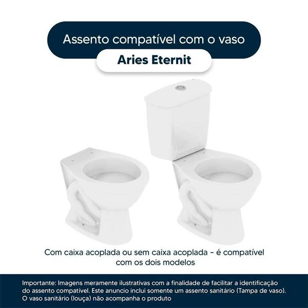 Imagem de Assento Sanitario Aries Bege Claro para vaso Eternit