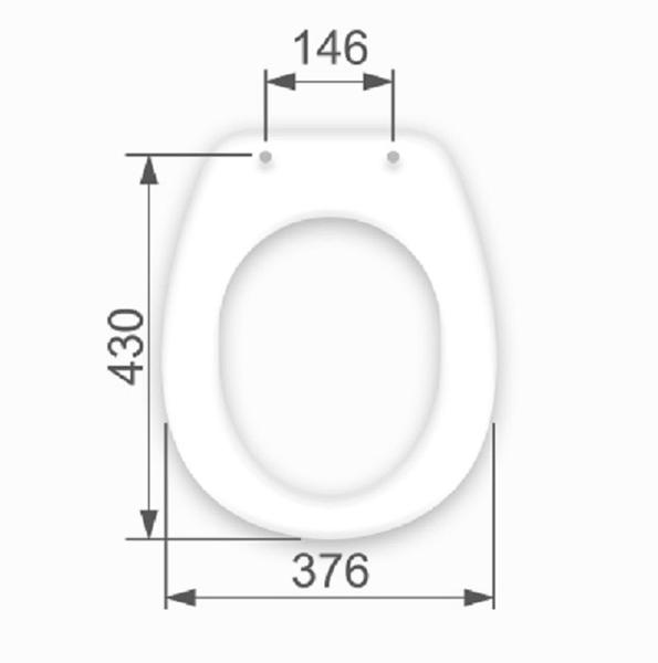 Imagem de Assento Sanitário Aspen Tampa para Vaso Deca de Madeira Laqueada