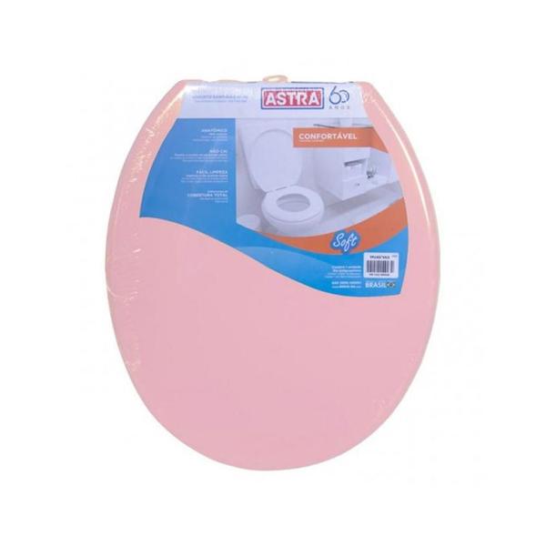 Assento Sanitário Astra Almofadado Rosa Imagem de Assento Sanitário Astra Almofadado Rosa