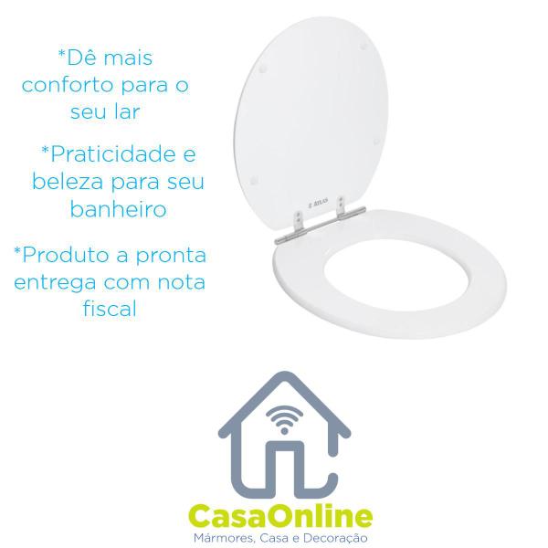 Imagem de Assento Sanitário Atlas Oval Universal MDF Laqueado Branco