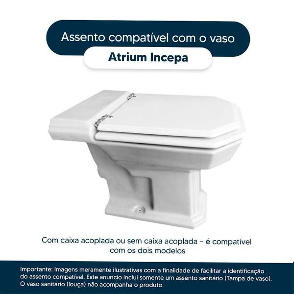 Imagem de Assento Sanitário Atrium Cinza Platina (Cinza Claro) para vaso Incepa