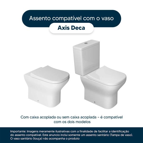 Imagem de Assento Sanitário Axis Ebano para vaso Deca