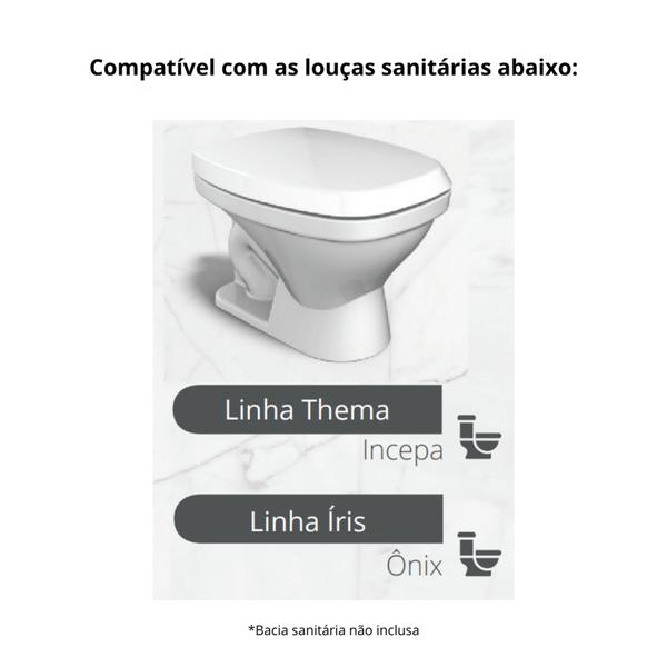 Imagem de Assento Sanitário Banheiro Plus Thema Branco Com Dimensão 460 x 395 x 50mm