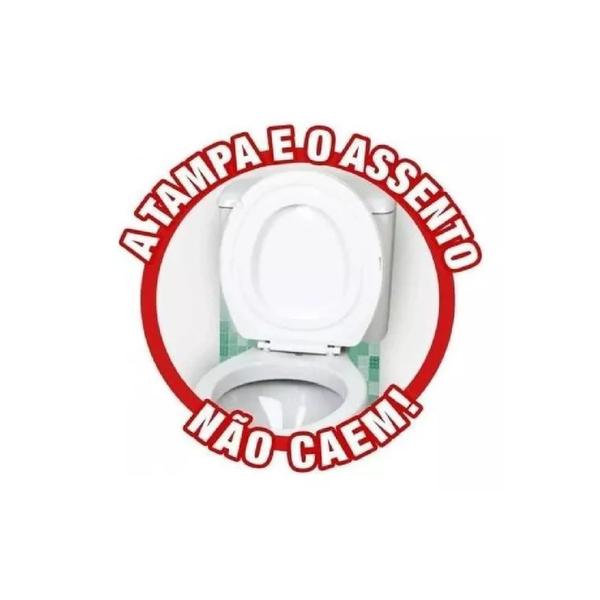 Imagem de Assento Sanitário Branco Almofadado Universal Conforto Rio Master Tampa P/ Vasos Ovais