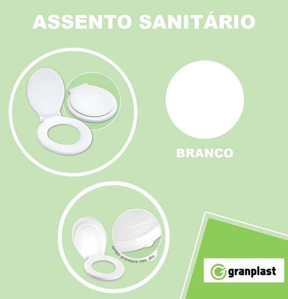 Assento Sanitario Branco - Granplast Imagem de Assento Sanitario Branco - Granplast